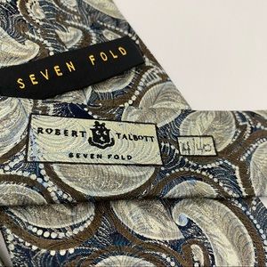 Robert Talbott Seven Fold Gorgeous Earthy Paisley Limited Edition Silk Tie